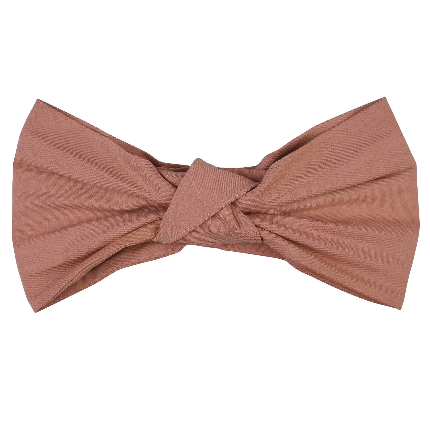 sissycos The Essential Headband, Women's Yoga Running Turban Headbands Knotted Bows Hair Bands Elastic Non Slip Wide Headwraps (Desert Rose)