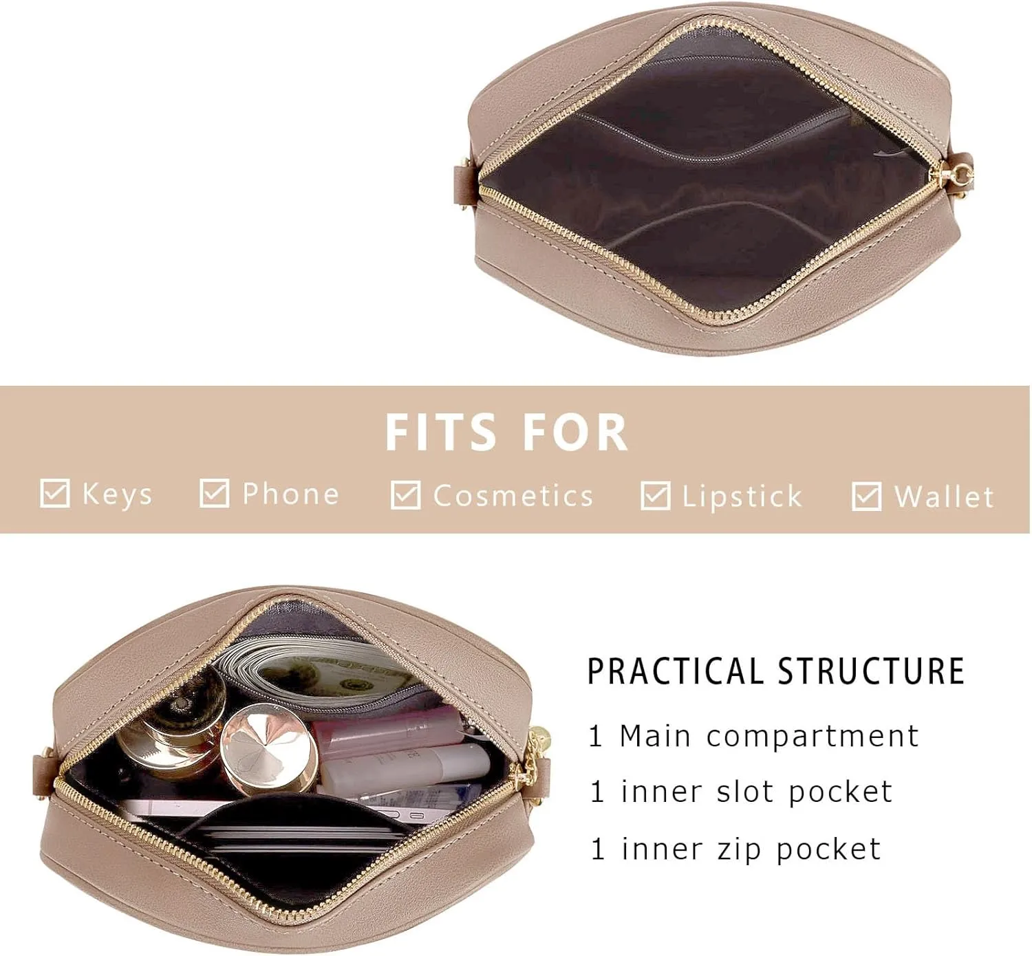 Small Crossbody Purses for Women Quilted Crossbody Shoulder Handbags Trendy Clutch Purse Camera Bag