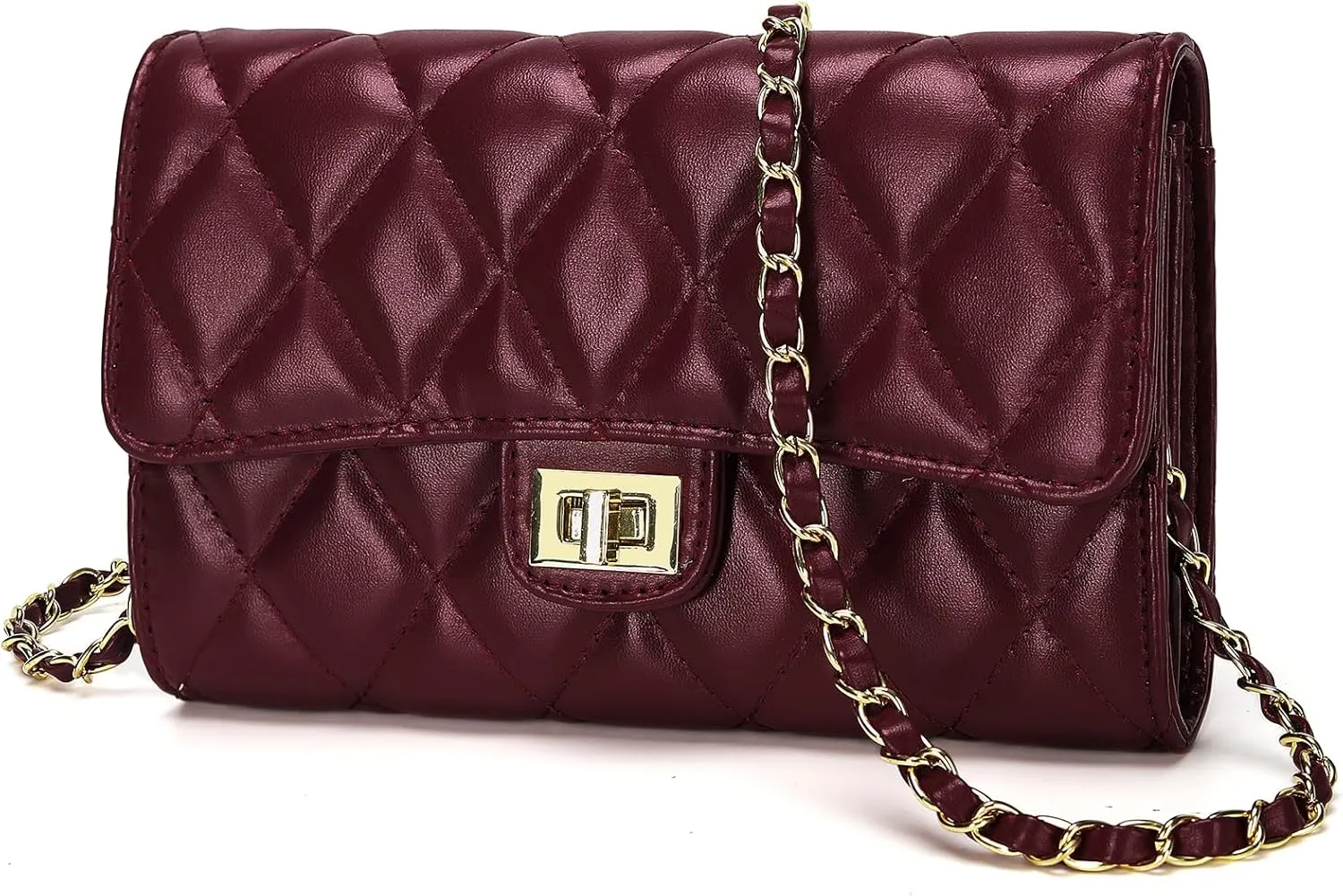 Small Quilted Crossbody Bags for Women Trendy Ladies Shoulder Bag Satchel HandBag Mini Purse Women