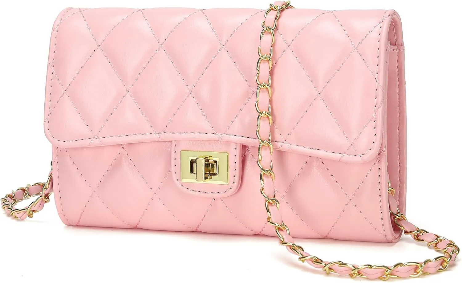 Small Quilted Crossbody Bags for Women Trendy Ladies Shoulder Bag Satchel HandBag Mini Purse Women