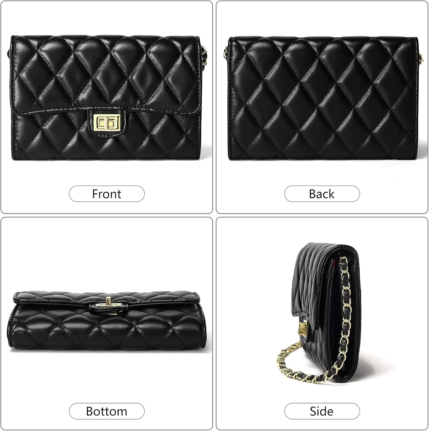 Small Quilted Crossbody Bags for Women Trendy Ladies Shoulder Bag Satchel HandBag Mini Purse Women