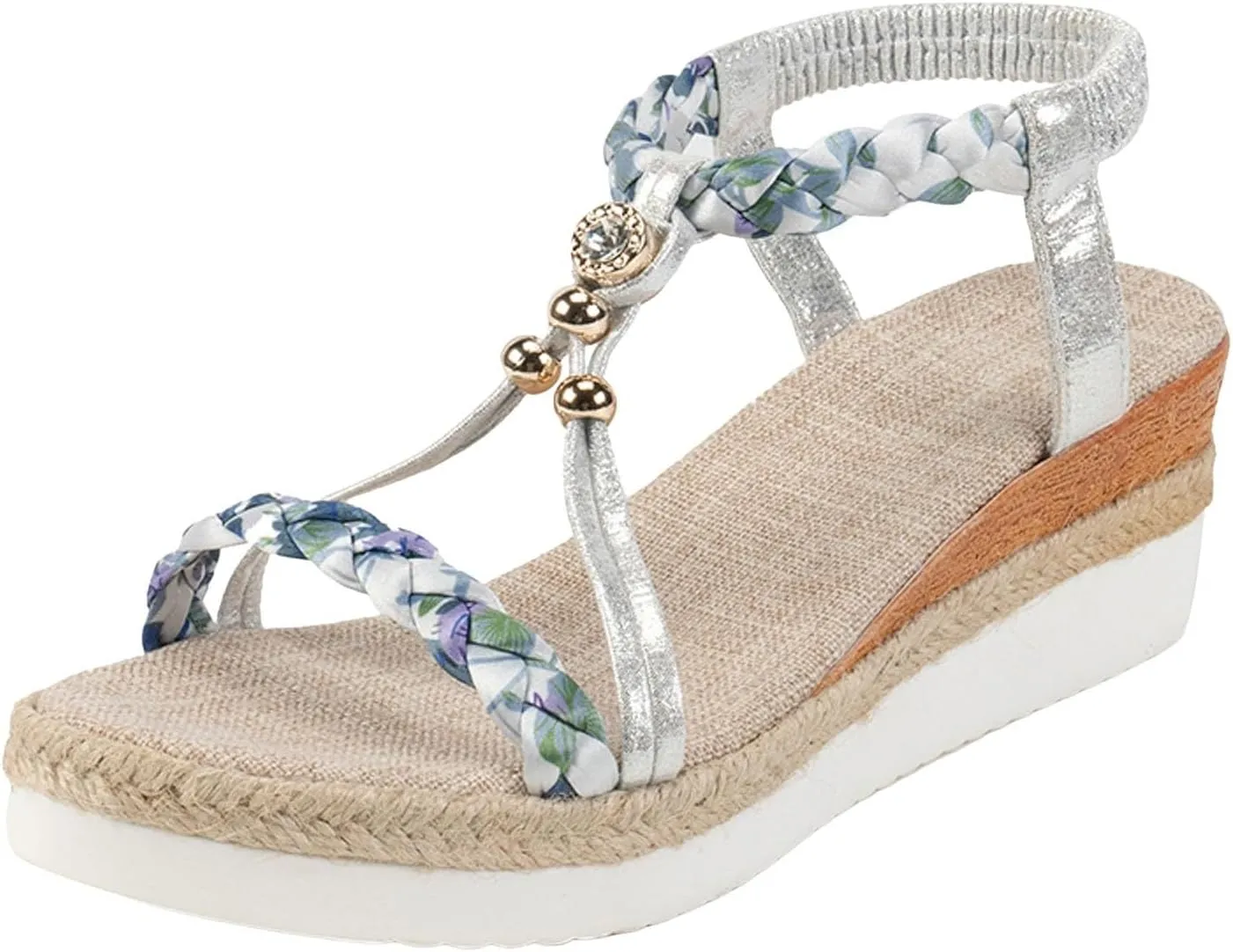 Summer Beach Sandals for Women 2025,Crystal Rhinestone Pearl Flat Sandals for Women Dressy Bling Sparkly Thong Sandals Comfortable T Strap Slip-On Shoes Casual Walking Sandals Strappy Sandals 