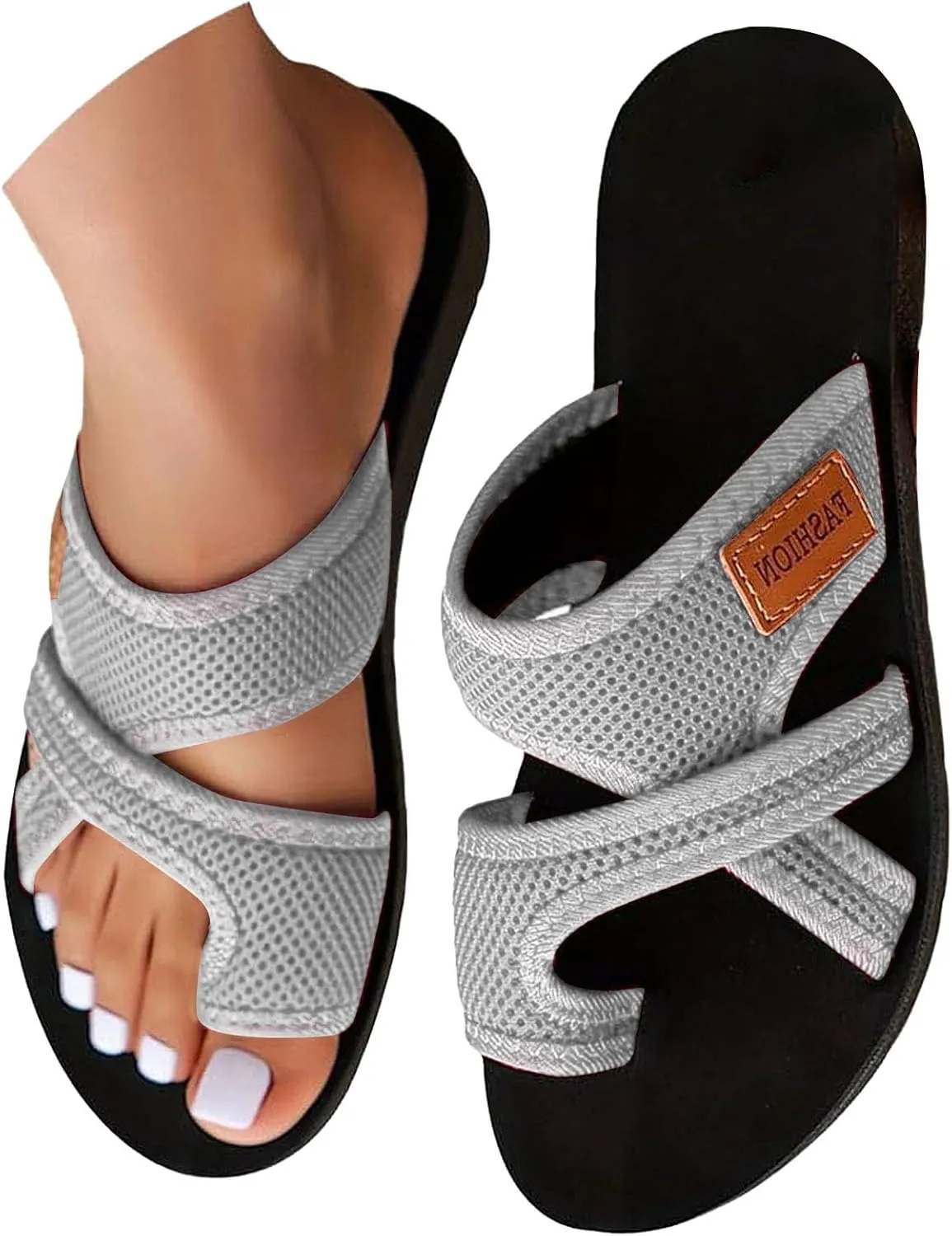 Summer Sandals for Women 2025 Extra Wide Beach Breathable Comfortable Mesh Hollow Mesh Slides Orthopedic Shoes
