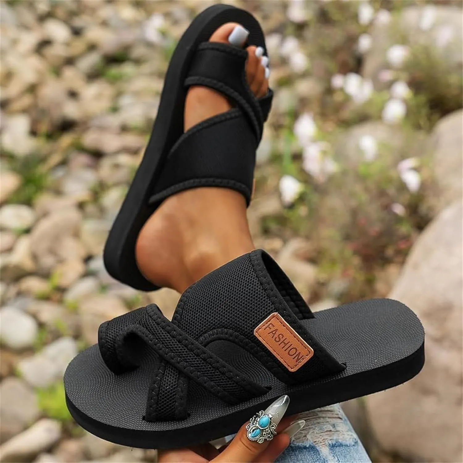 Summer Sandals for Women 2025 Extra Wide Beach Breathable Comfortable Mesh Hollow Mesh Slides Orthopedic Shoes
