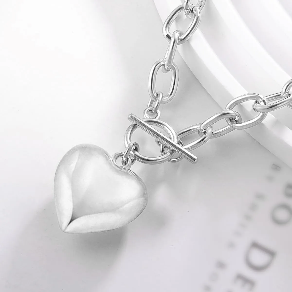 Suyi Gold Heart Necklace Chunky Layered Choker Necklaces