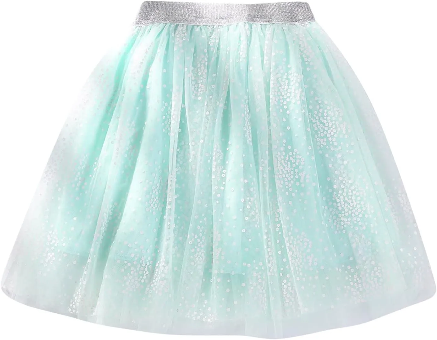 Toddler Girls Tutu Skirt Stars Sequins Layered Tulle Bow Short Skirts Kids Sparkle Birthday Party Princess Dress