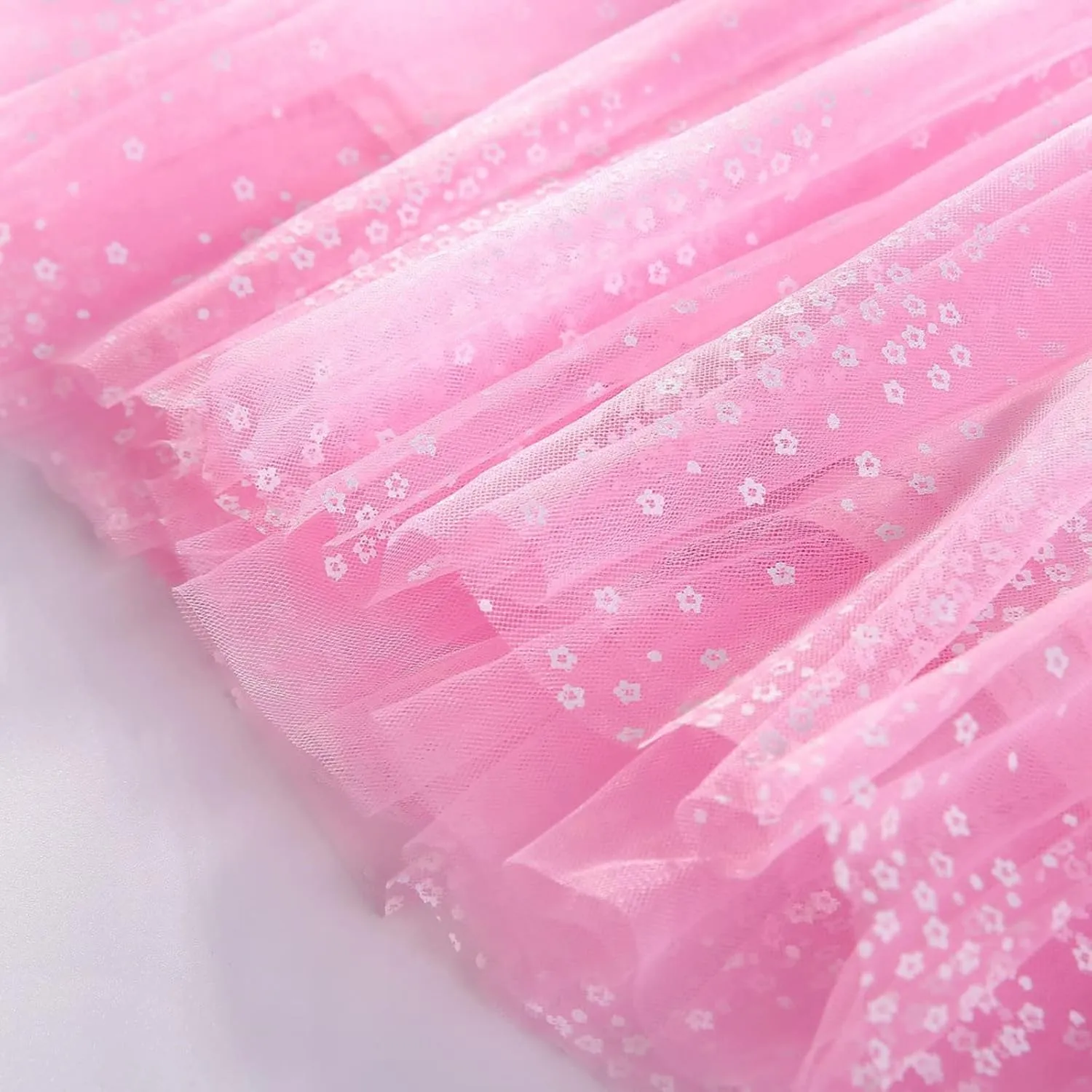 Toddler Girls Tutu Skirt Stars Sequins Layered Tulle Bow Short Skirts Kids Sparkle Birthday Party Princess Dress
