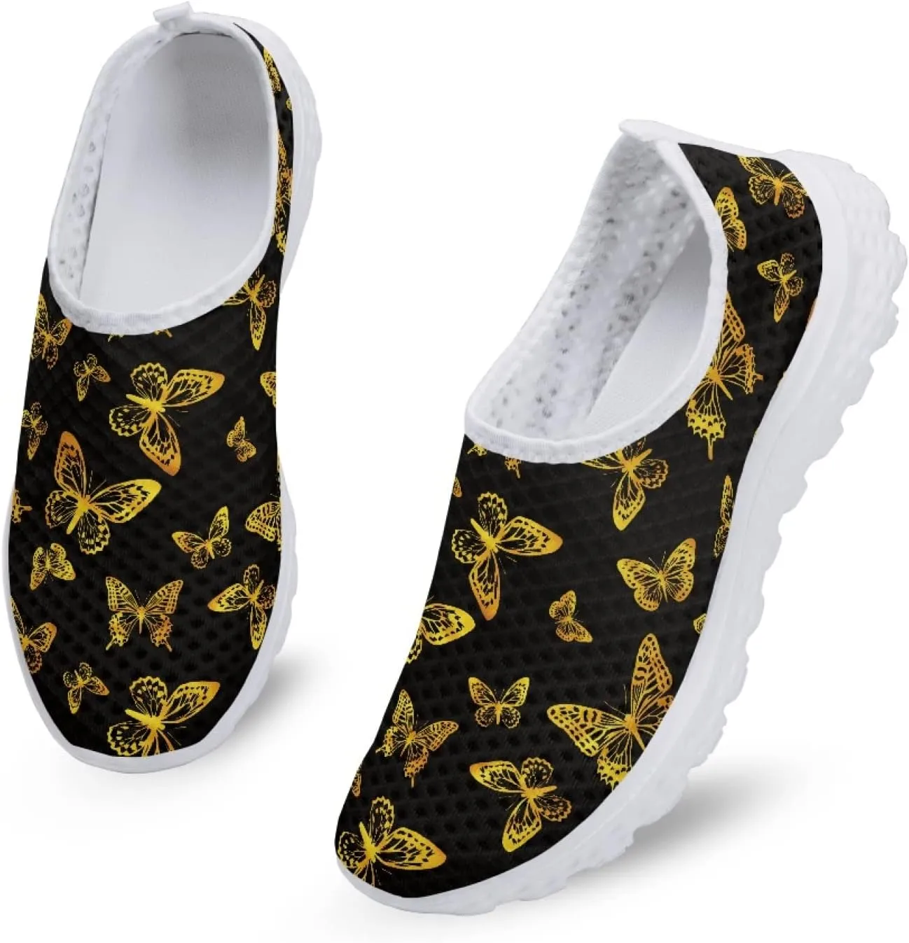 Veniyate Women's Walking Water Shoes Mesh Slip On Air Mesh Loafer Breathable Lightweight Running Sneakers