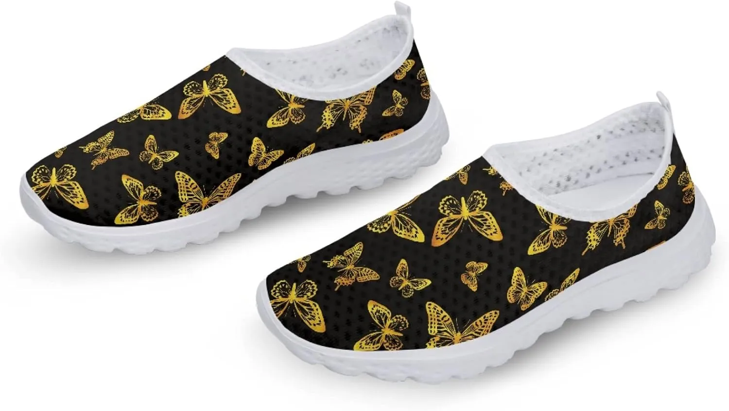 Veniyate Women's Walking Water Shoes Mesh Slip On Air Mesh Loafer Breathable Lightweight Running Sneakers