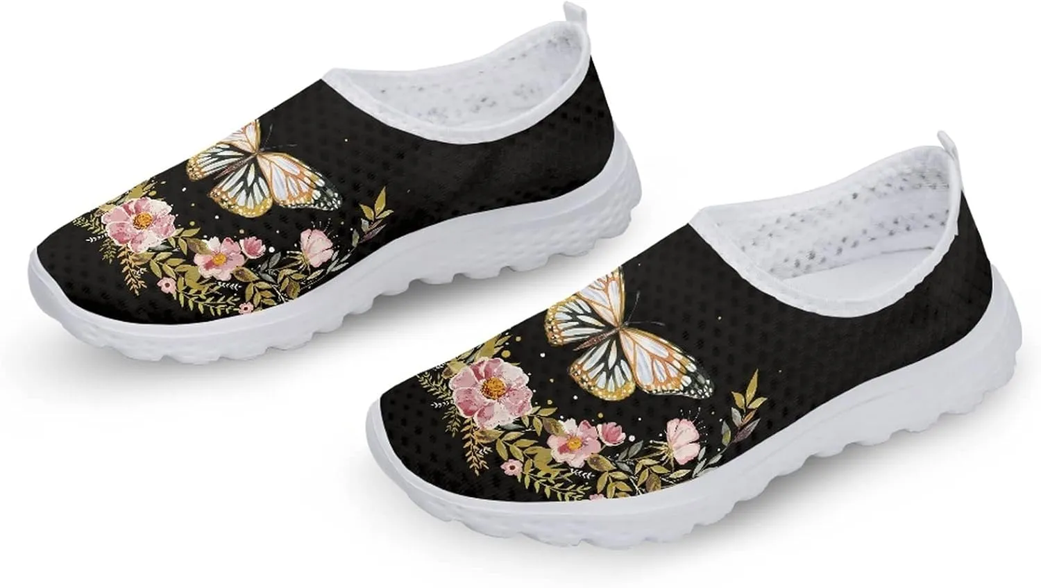 Veniyate Women's Walking Water Shoes Mesh Slip On Air Mesh Loafer Breathable Lightweight Running Sneakers