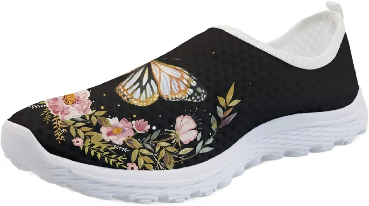 Veniyate Women's Walking Water Shoes Mesh Slip On Air Mesh Loafer Breathable Lightweight Running Sneakers