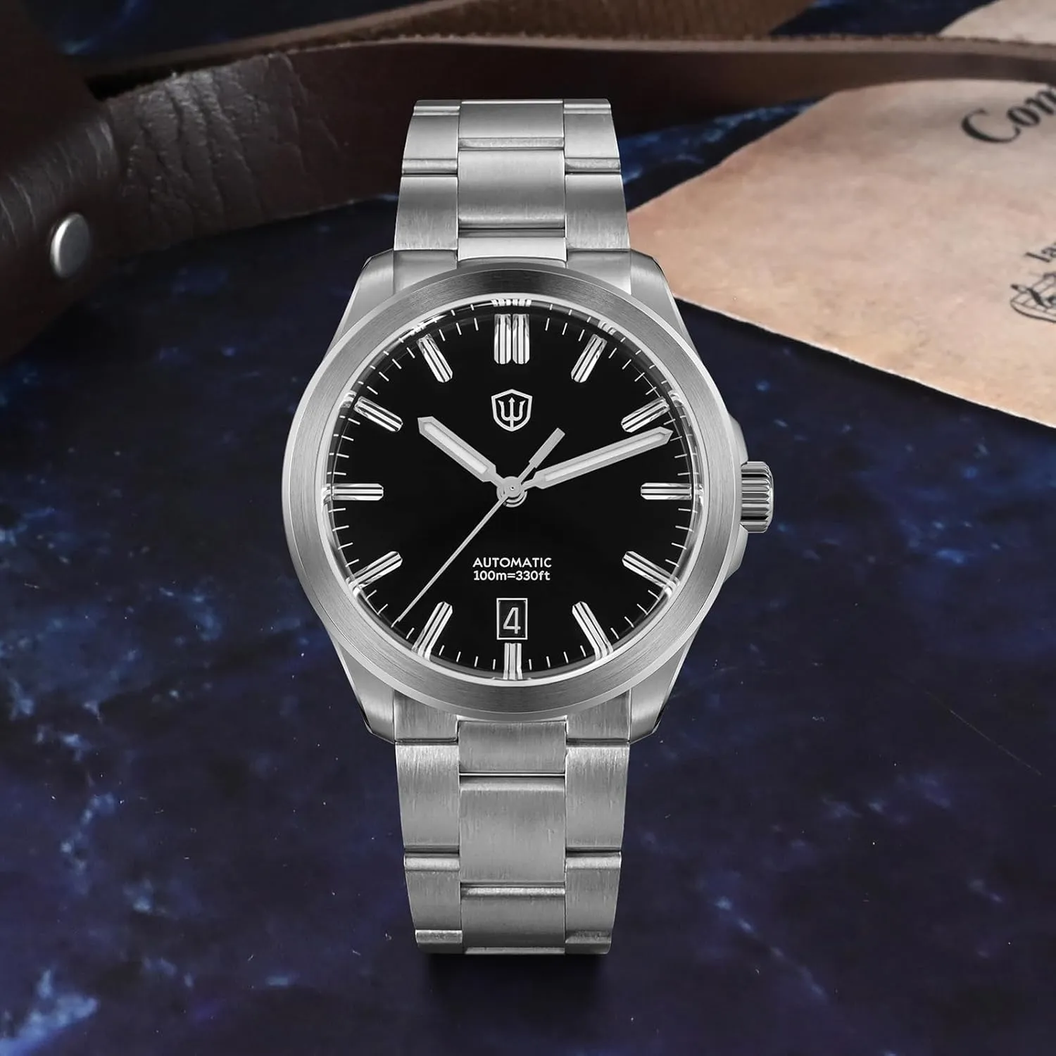 watchdives Automatic Watch for Men, WD0005 Sport Watch NH35 Mechanical Dress Wristwatches 39mm Domed Sapphire Crystal Luxury Watches