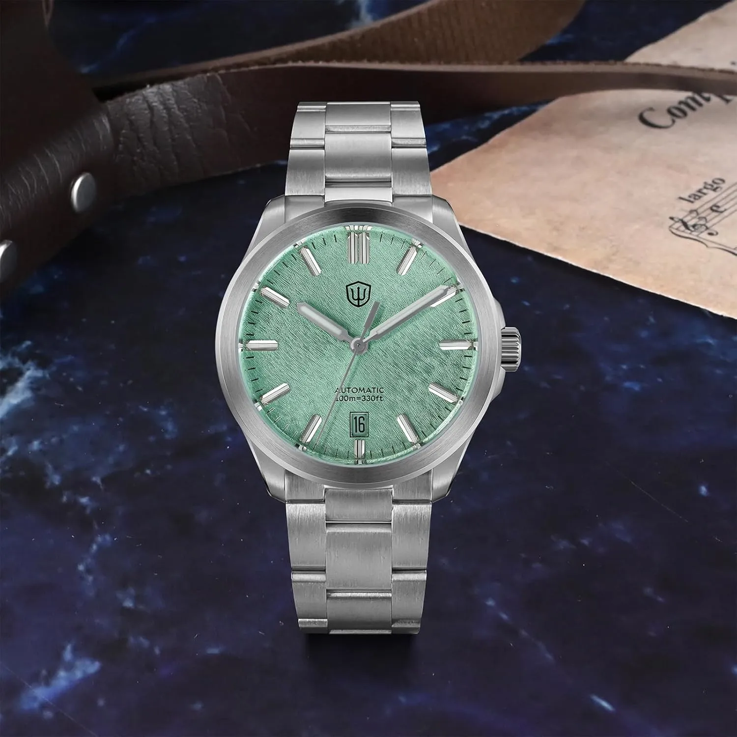 watchdives Automatic Watch for Men, WD0005 Sport Watch NH35 Mechanical Dress Wristwatches 39mm Domed Sapphire Crystal Luxury Watches
