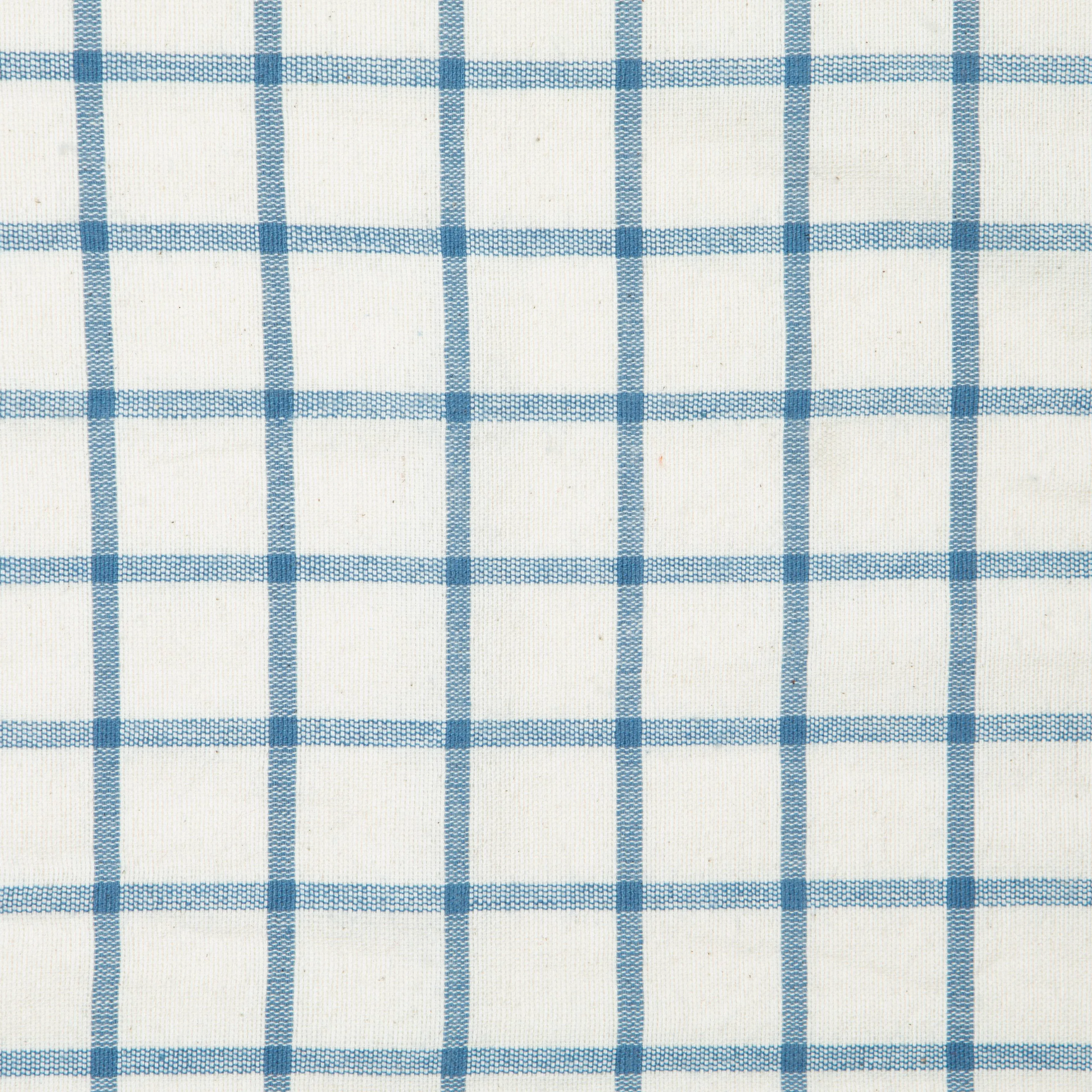 Windowpane Napkins Blue & Natural, Set of 4