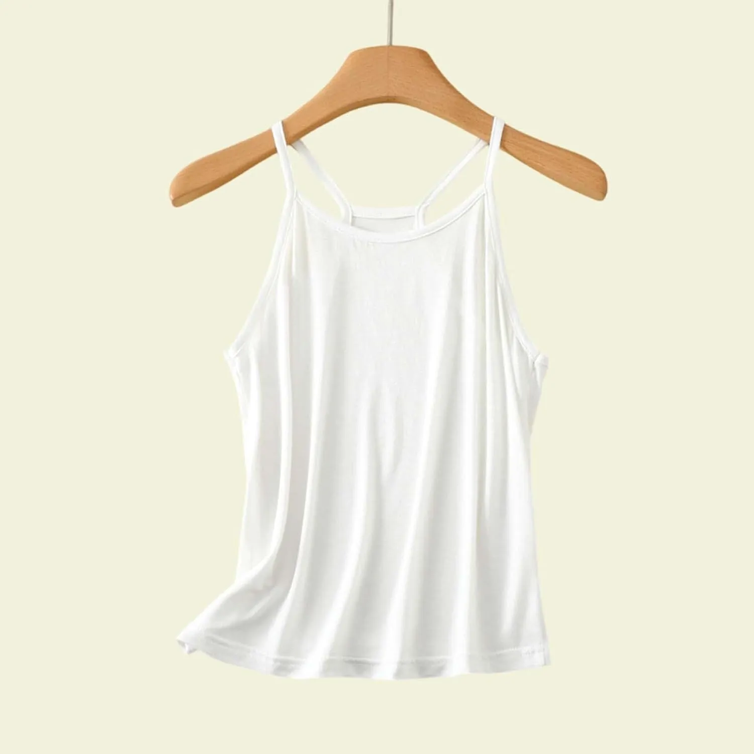 Women's Comfy Camisole Spaghetti Strap Racerback Tanks Casual Basic Sleeveless Open Back Cami Undershirt