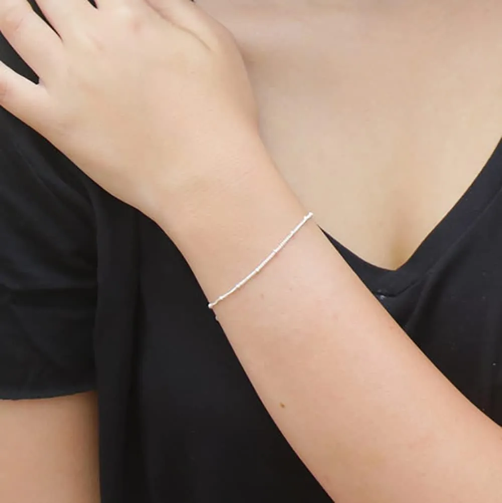 Womens Dainty Gold Chain Bracelet,Simple Layered Chain Bracelets,Beaded Turquoise Bracelet,Charm Crystal Bar,Heart,Karma,Triangle,Pearl Bracelets for Women