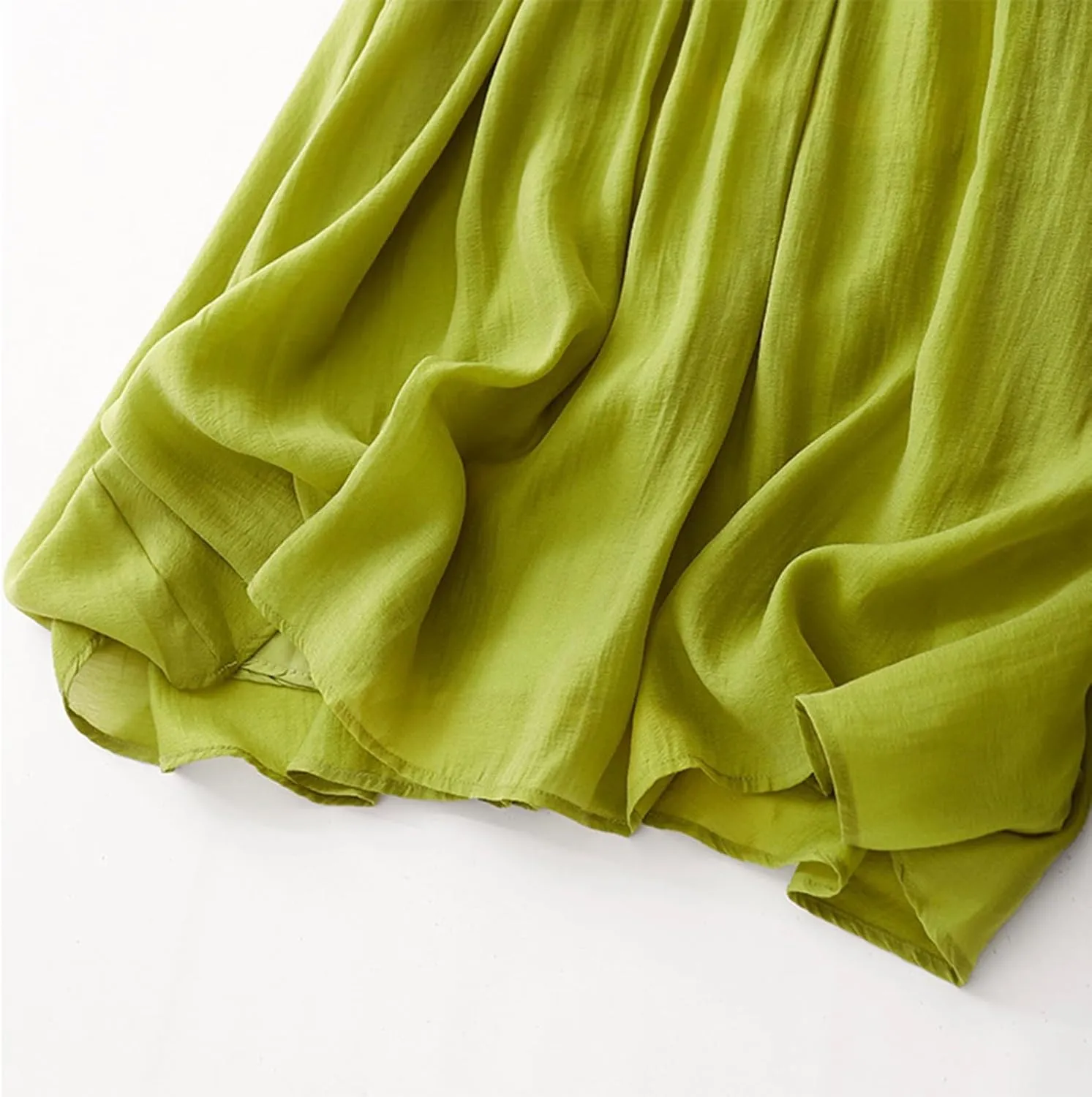 Women's Fall Skirts High Waist Skirts Solid Color Pleated A-Line Flared Flowy Midi Long Skirts