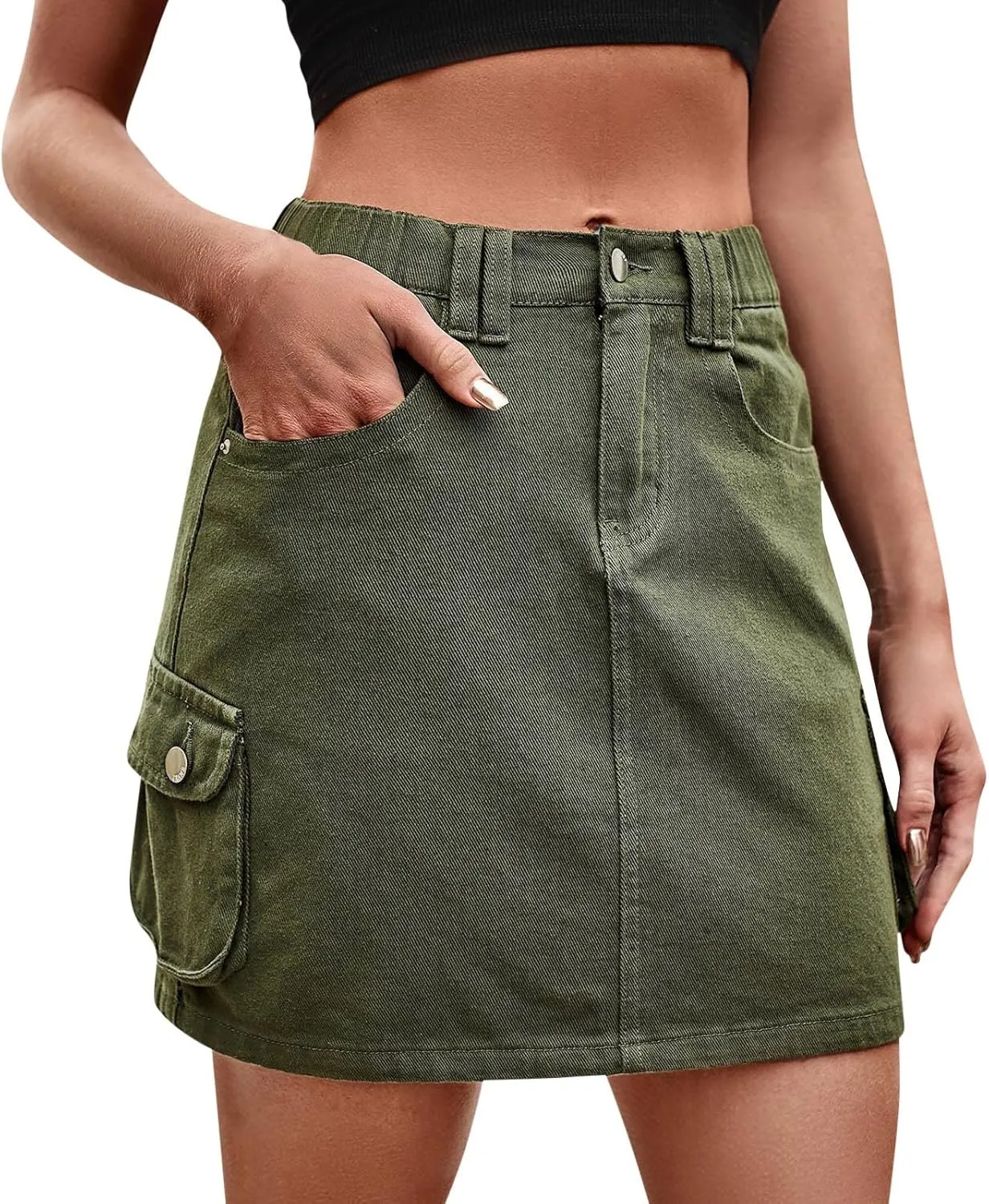 Women's Mini Skirt Women Casual High Waist Mini Skirt Bodycon Pleated Skirts Holiday Dress A Line Skirts with