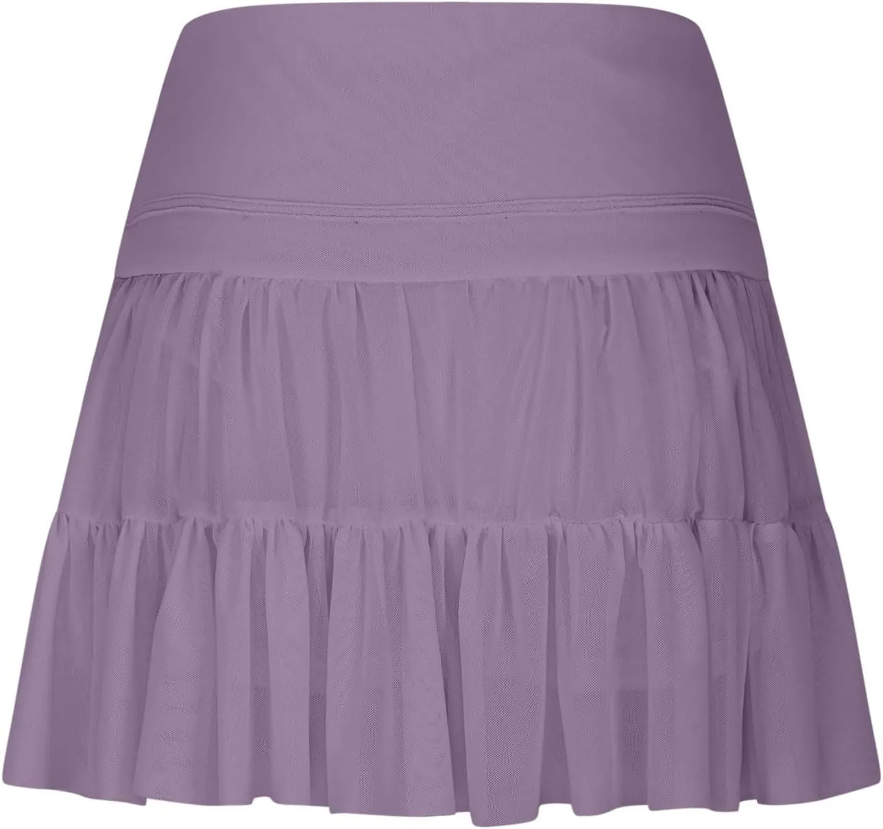 Women's Mini Tutu Skirt Skort Flowy High Waisted Tiered Ruffle Tennis Athletic Skater Golf Skirts with Built in Shorts