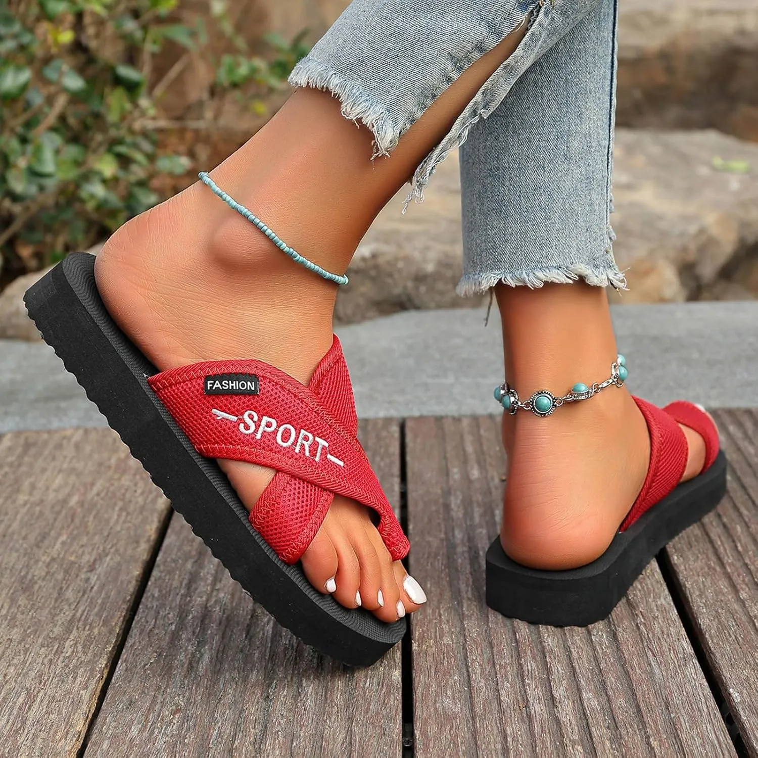 Women's Sandals Breathable Mesh Sandals Hollow Mesh Slide Sandals Outdoor Orthopedic Slippers Cross Strap Slippers