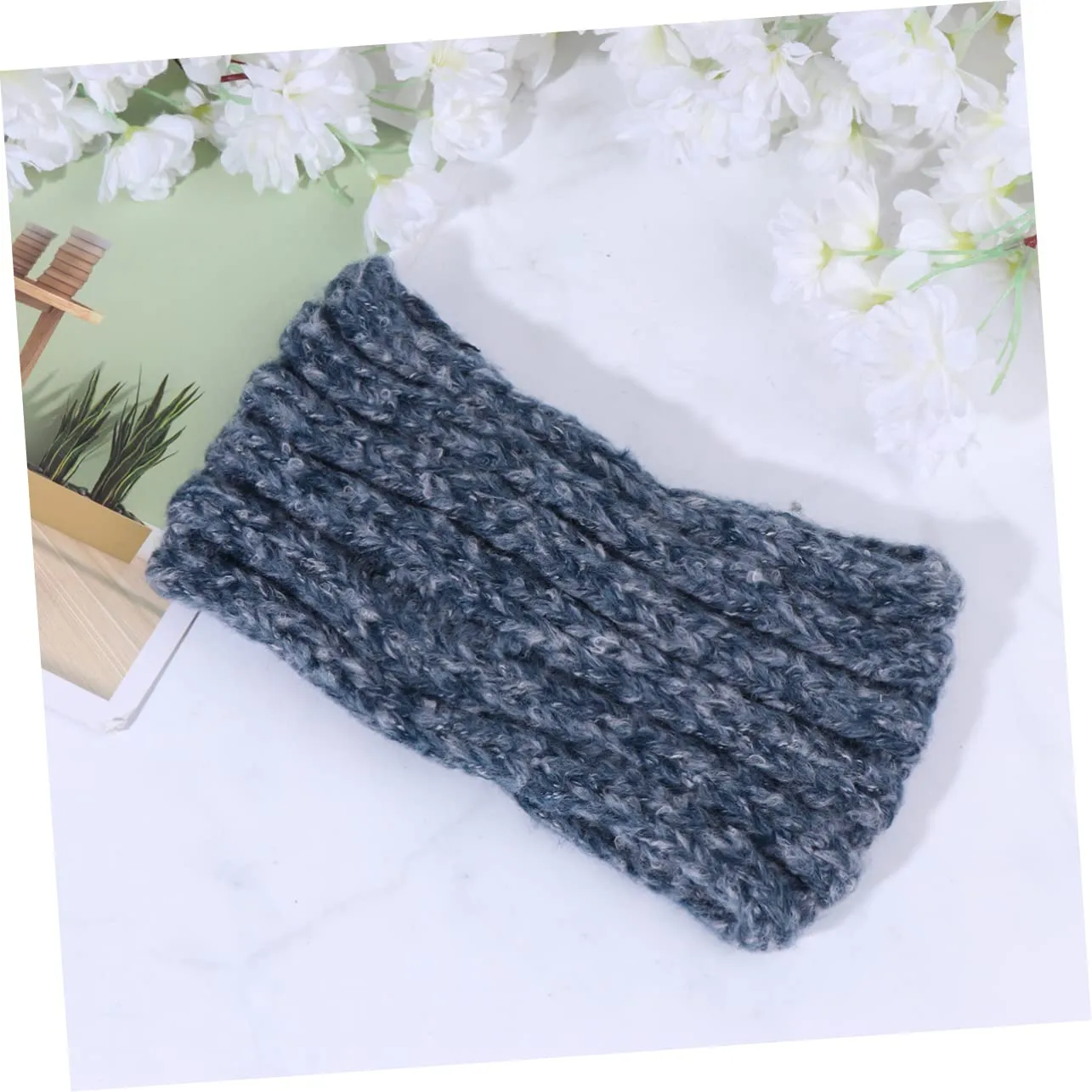 Woolen Headband Wide Rim Headband for Women Knotted Hair Band Fashion Headdress for Makeup