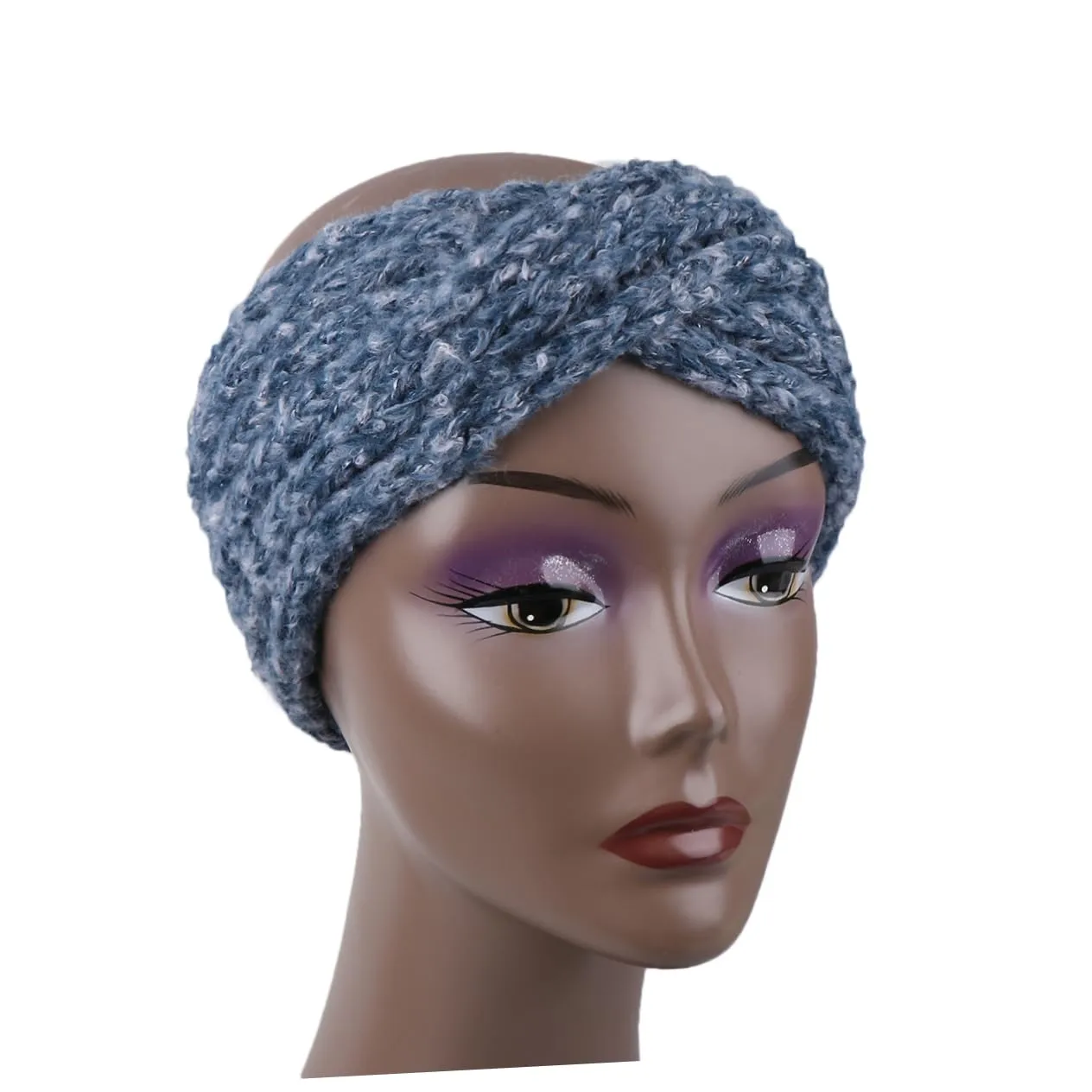 Woolen Headband Wide Rim Headband for Women Knotted Hair Band Fashion Headdress for Makeup