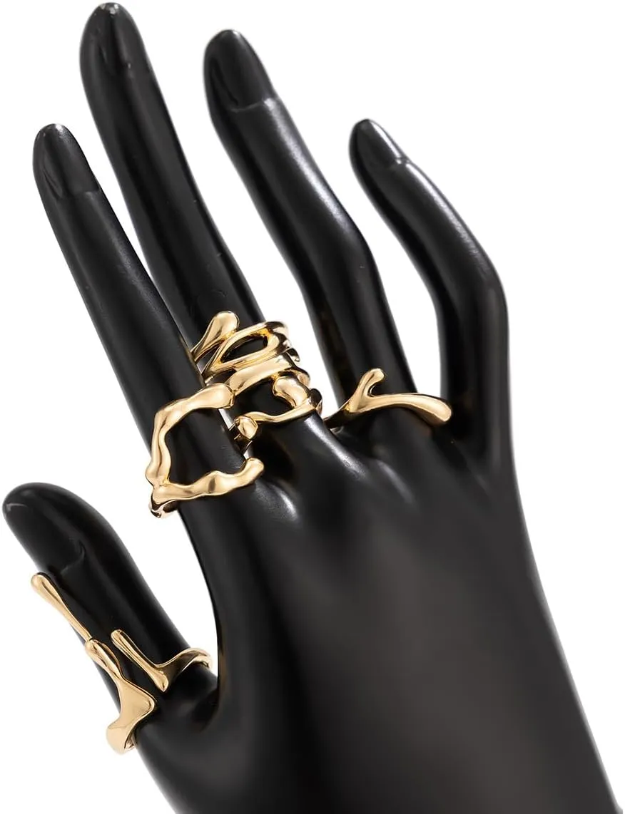 ZMANYIJEW 14K Gold Stackable Knuckle Rings Set for Women,Aesthetic Silver Trendy Dainty Open Midi Rings Set,Midi Finger Rings Pack Jewelry