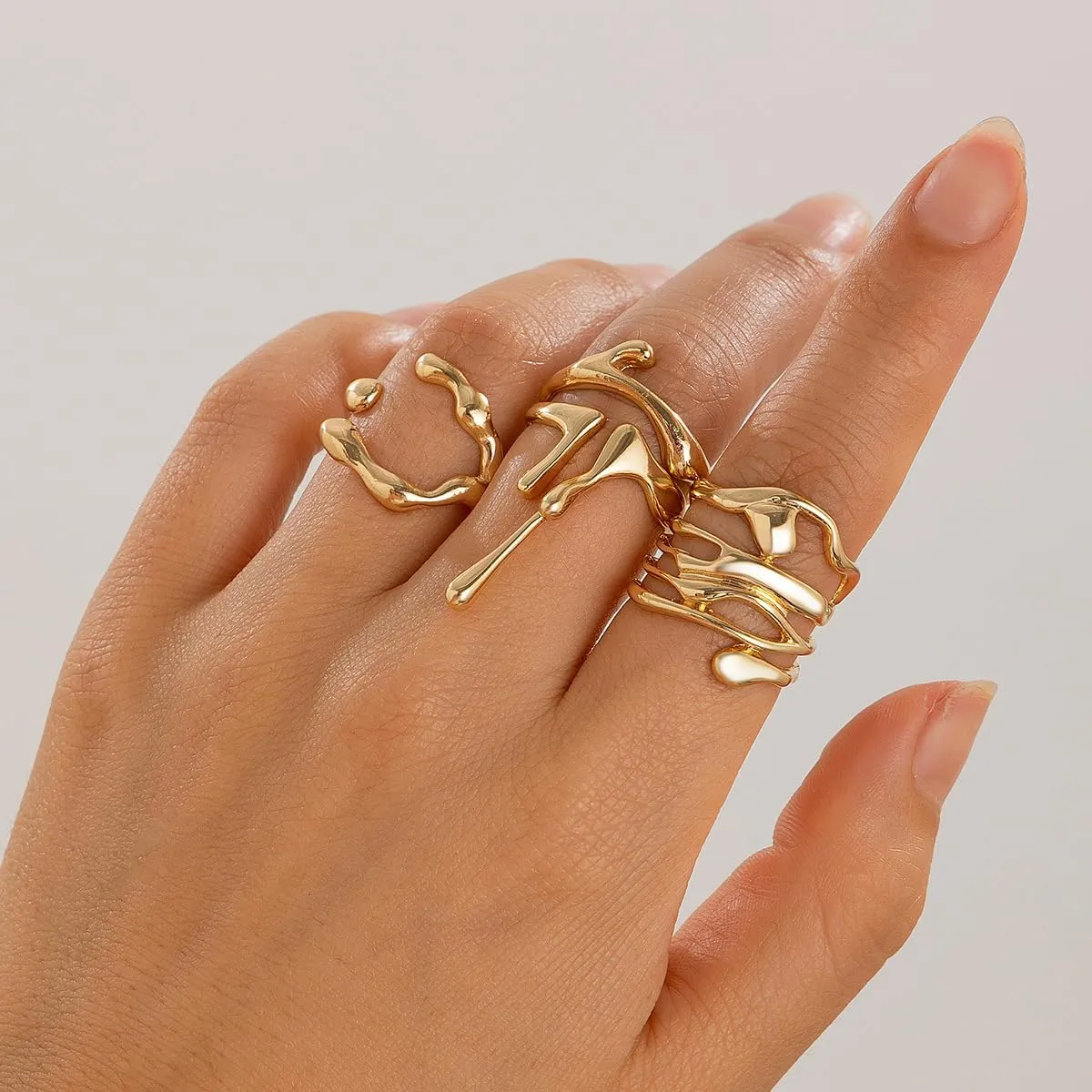 ZMANYIJEW 14K Gold Stackable Knuckle Rings Set for Women,Aesthetic Silver Trendy Dainty Open Midi Rings Set,Midi Finger Rings Pack Jewelry